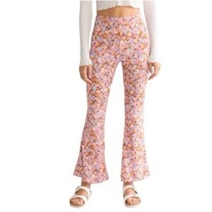 Billabong Pink Floral Boot Cut Pants